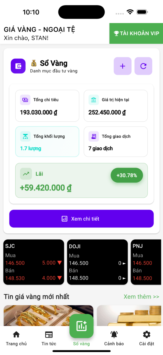 Báo Giá Vàng - Tỷ Giá Ngoại Tệ screenshot