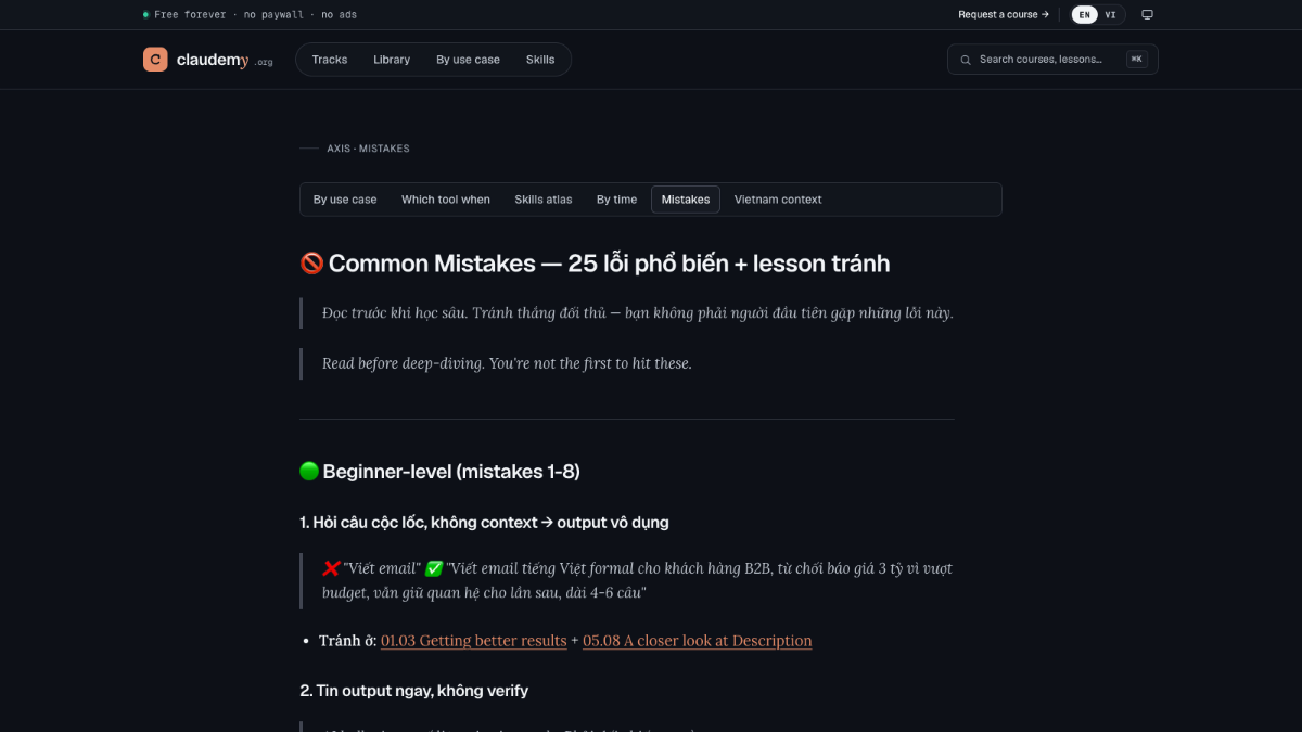 Claudemy screenshot