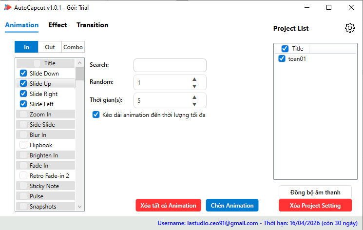 AutoCapcut V1.0.1 screenshot