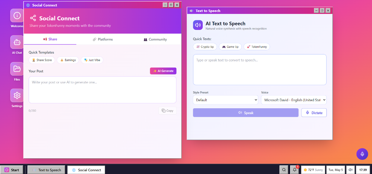 Token Funny OS screenshot