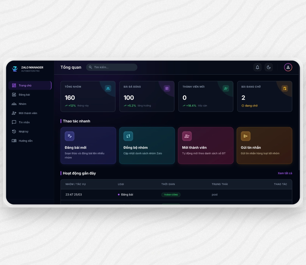 Zalo Group Manager screenshot