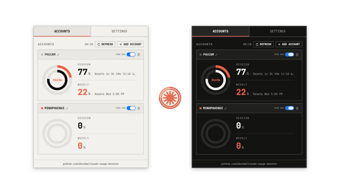 Claude Usage Monitor screenshot