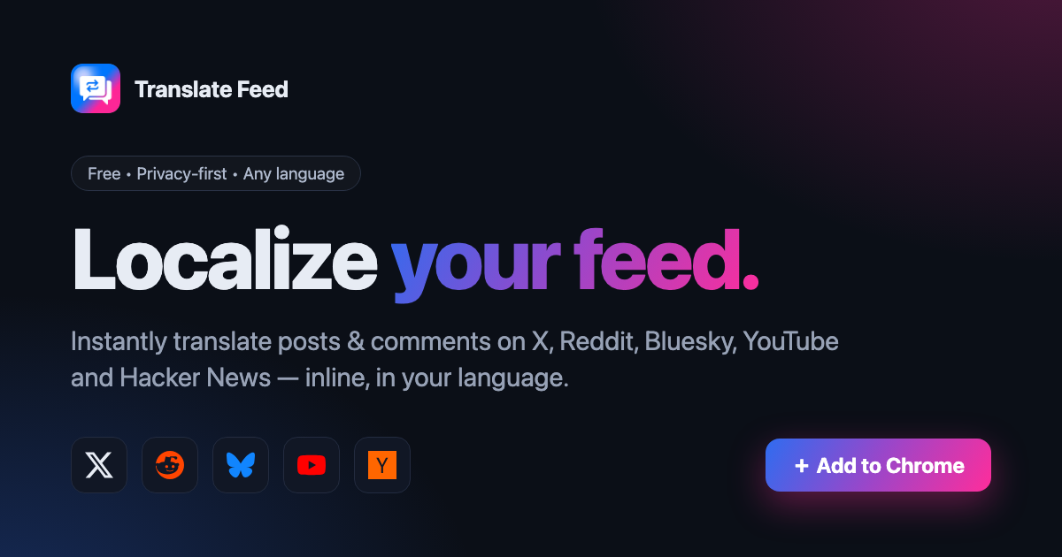 Localize Your Feed screenshot