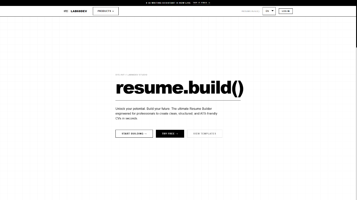 lab68CV Builder screenshot