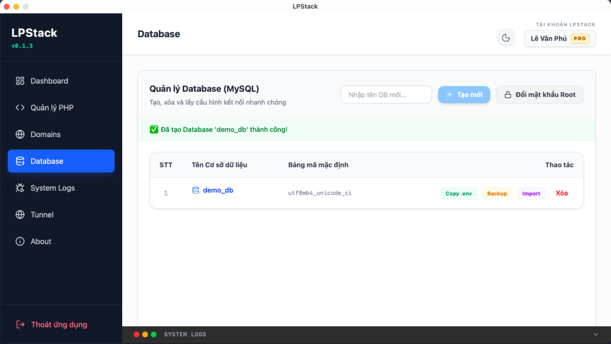 LPStack screenshot