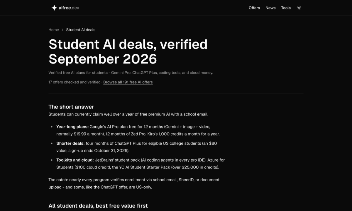 aifree.dev screenshot