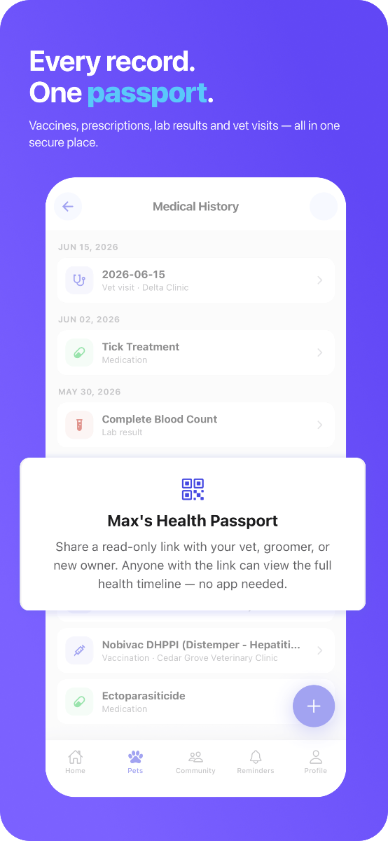 PetLover Health Passport screenshot