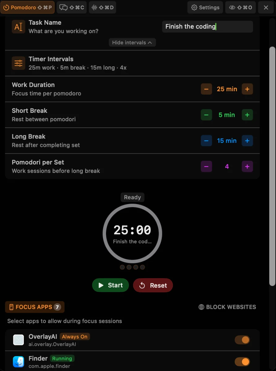 OverlayAI MacOS screenshot