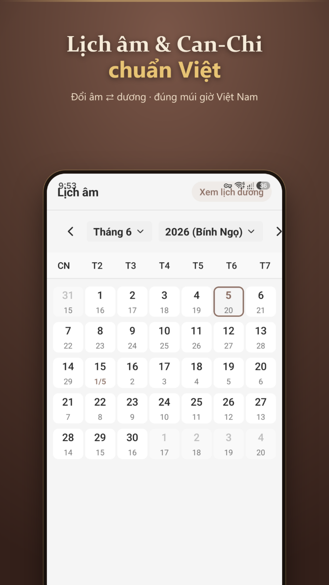Lịch Âm Gia Đình screenshot