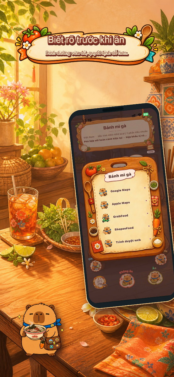 Capy Eats: What Should I Eat App screenshot