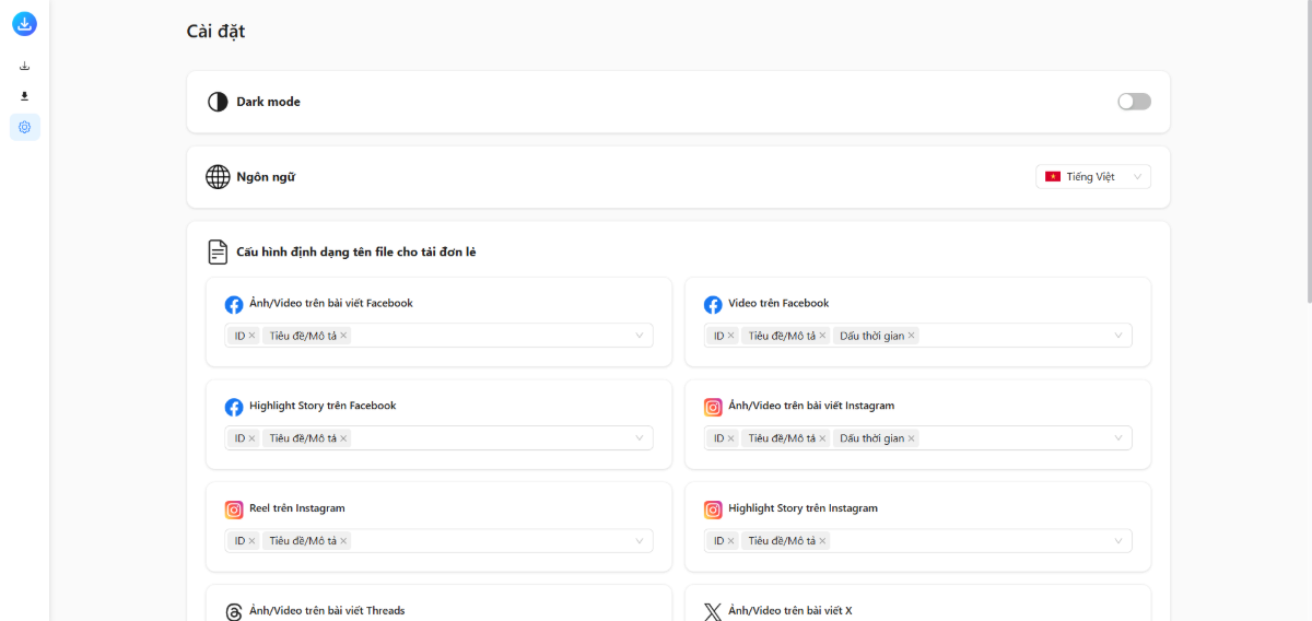 Social Bulk Downloader screenshot