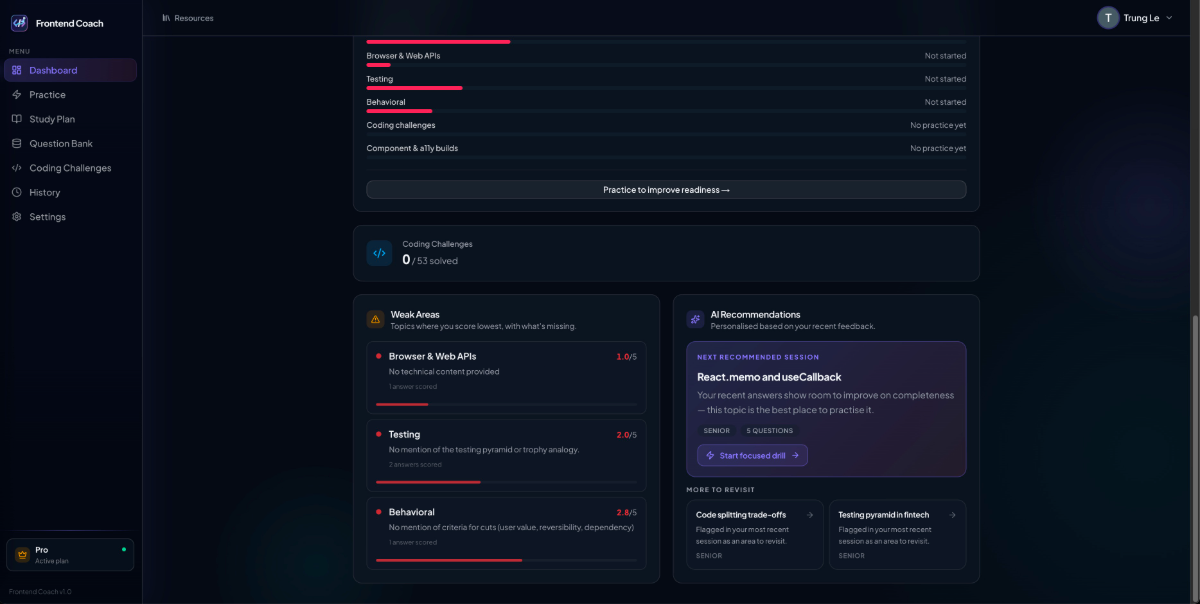 Frontend Coach screenshot
