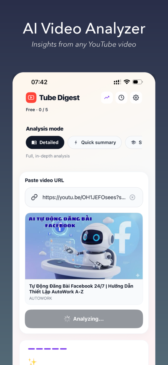 TubeDigest AI screenshot