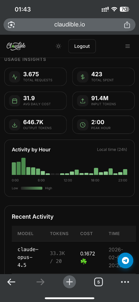 Claudible screenshot