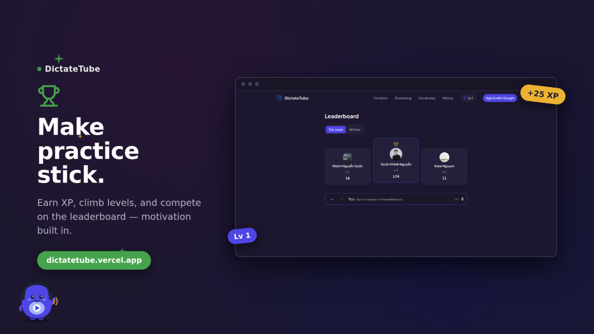 DictateTube screenshot