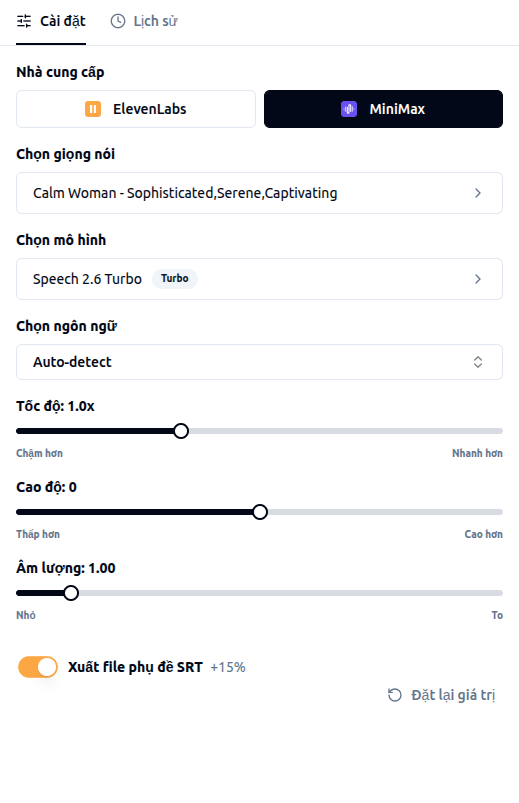 GenMax -  ElevenLabs & MiniMax Voices screenshot