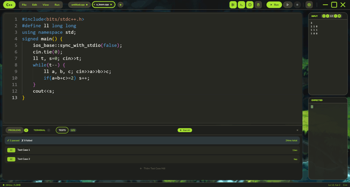 Sameko Dev C++ screenshot