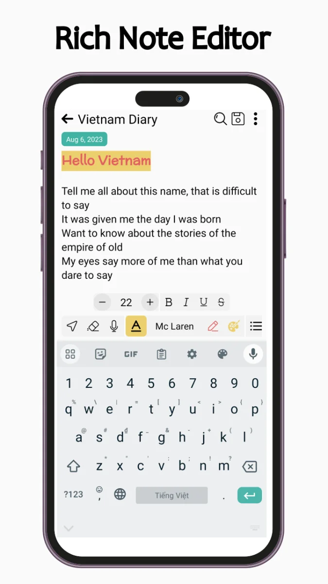 Bamboo Note screenshot
