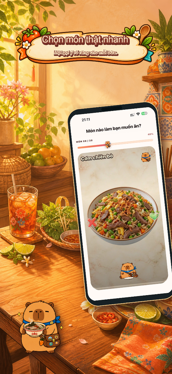 Capy Eats: What Should I Eat App screenshot