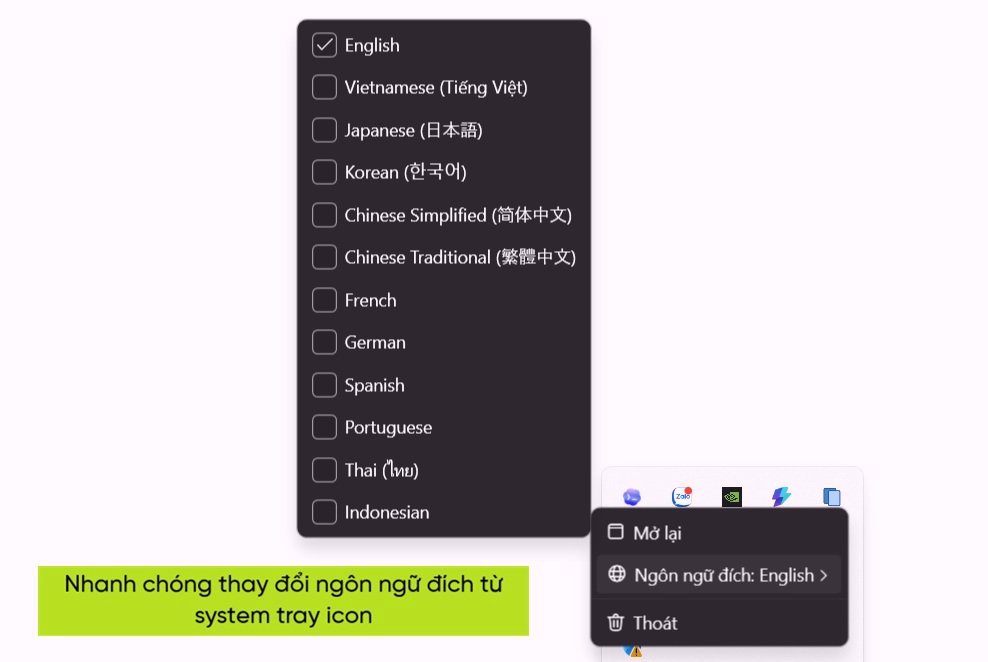 Instant Translate (chỉ Windows) screenshot