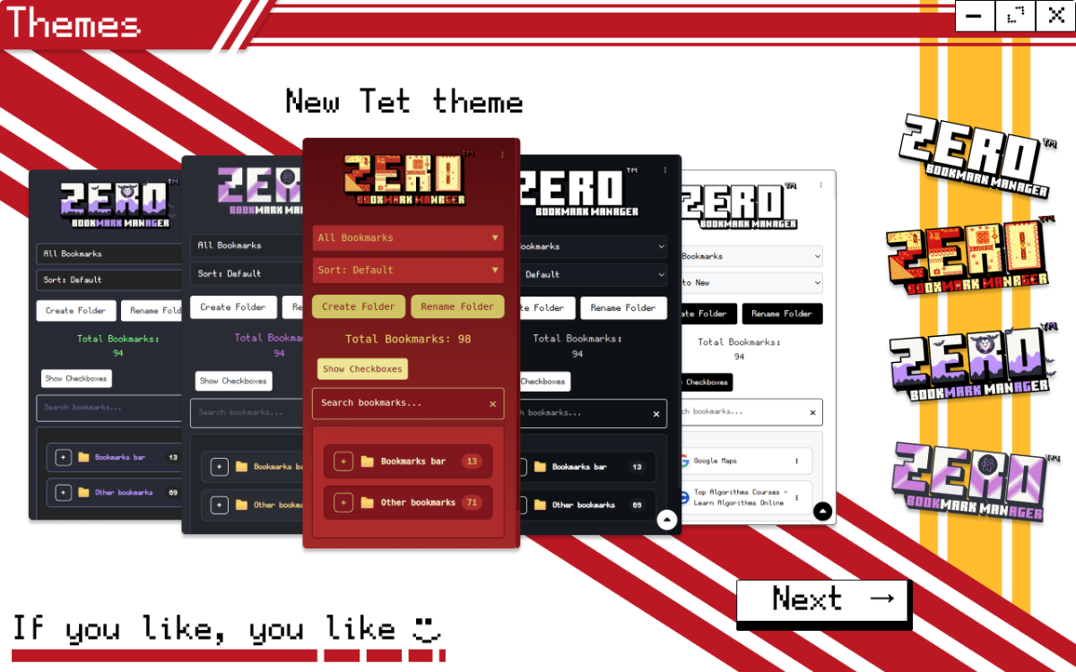 Zero Bookmark Manager screenshot