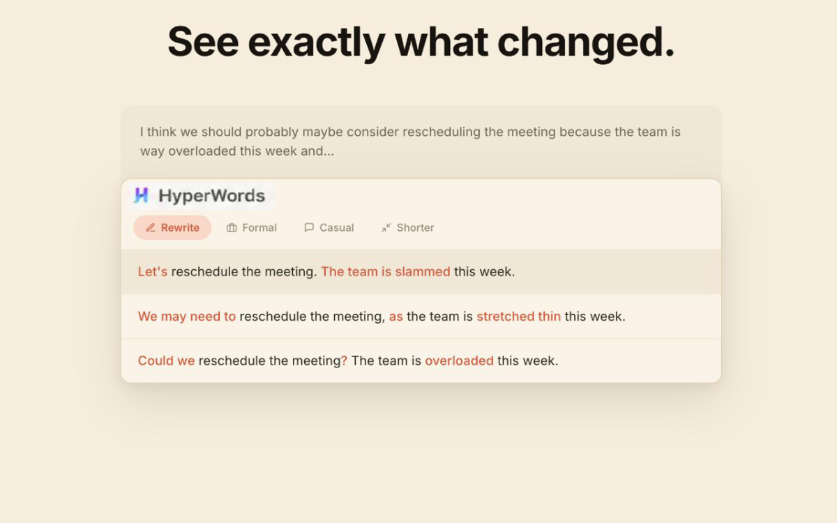 HyperWords screenshot