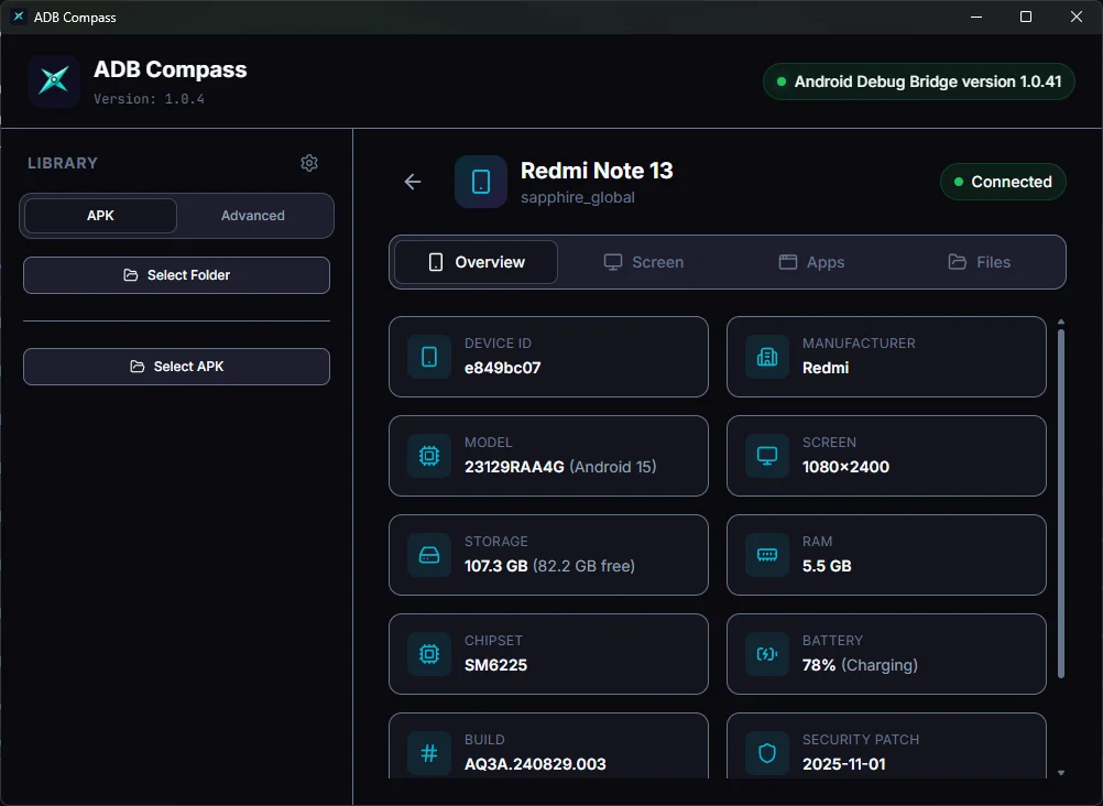 ADB Compass screenshot