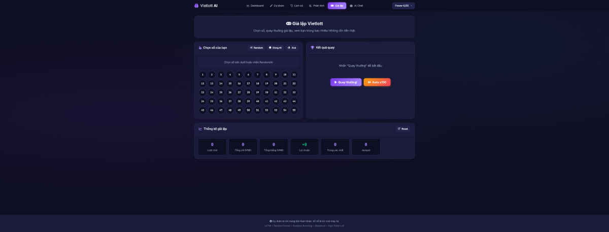 Vietlott Predictor screenshot