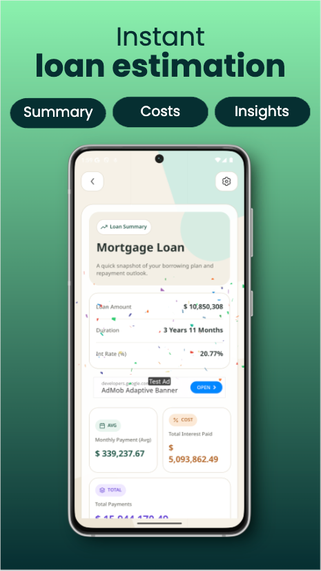 Loan Estimator screenshot