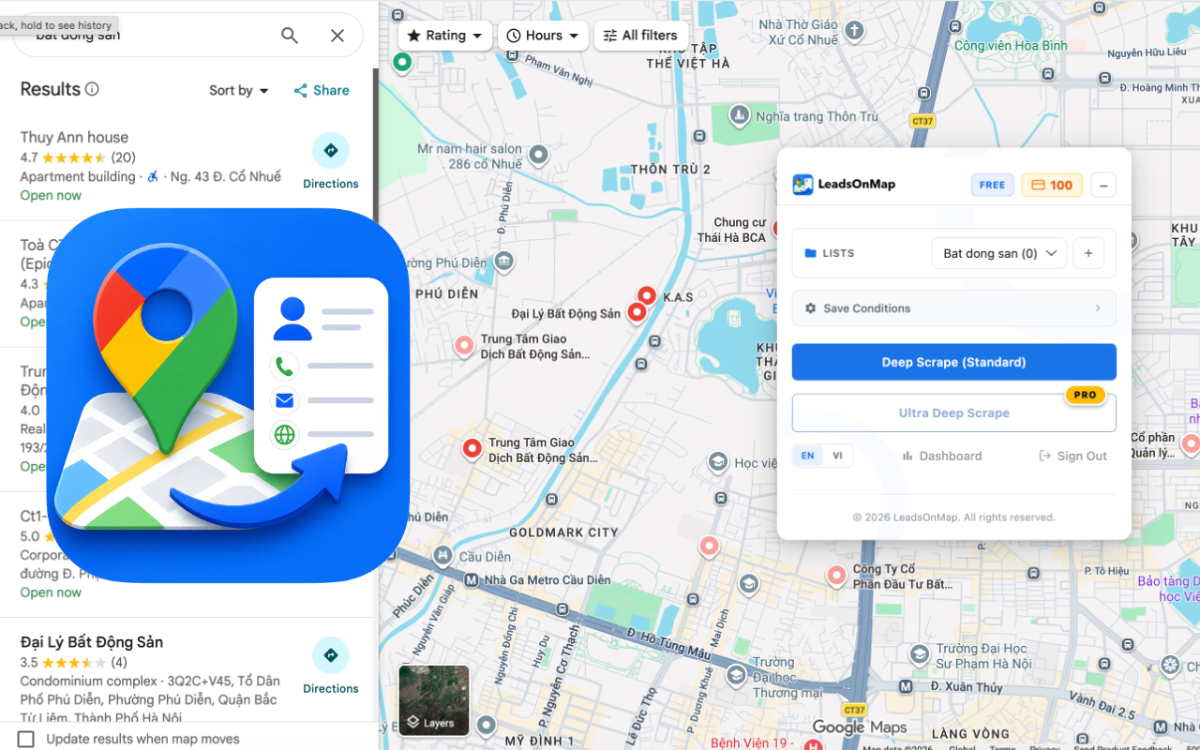 LeadsOnMap - Business Scraper screenshot