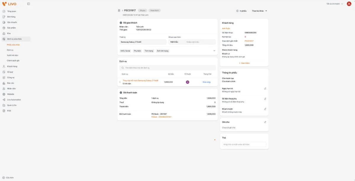 Livo - Phần mềm quản lý bán hàng screenshot