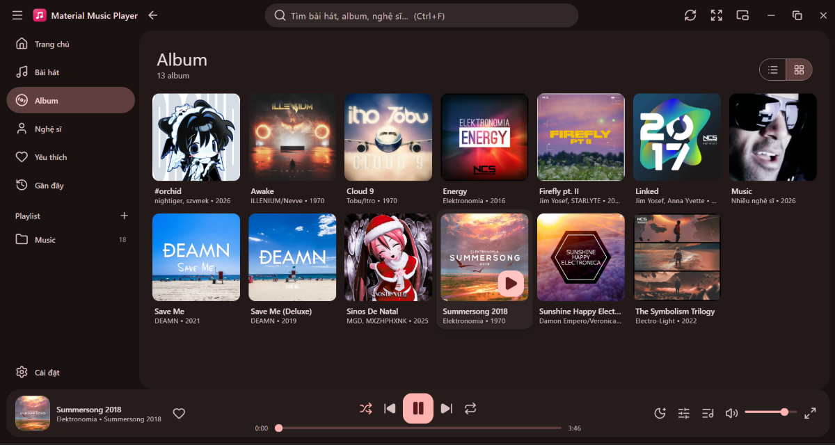 Material Music Player screenshot
