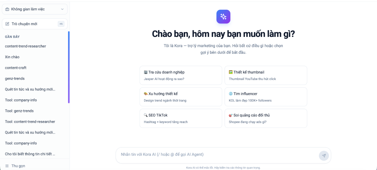 Kora AI screenshot