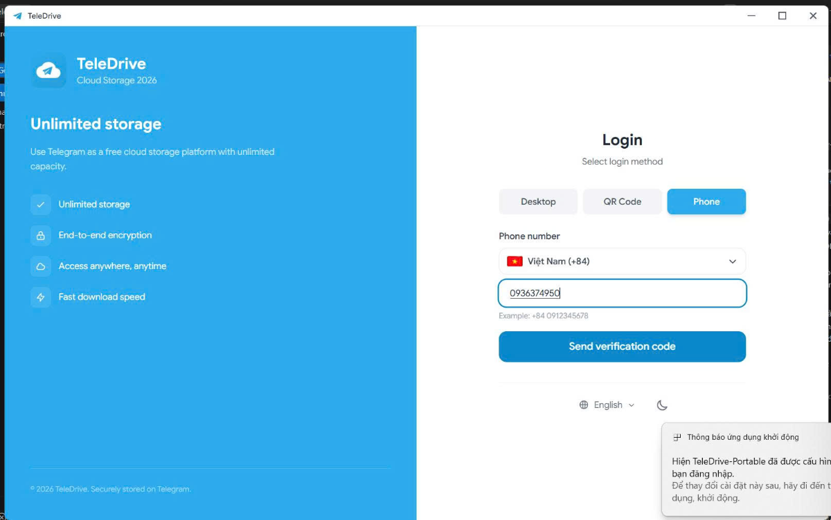 TeleDrive screenshot