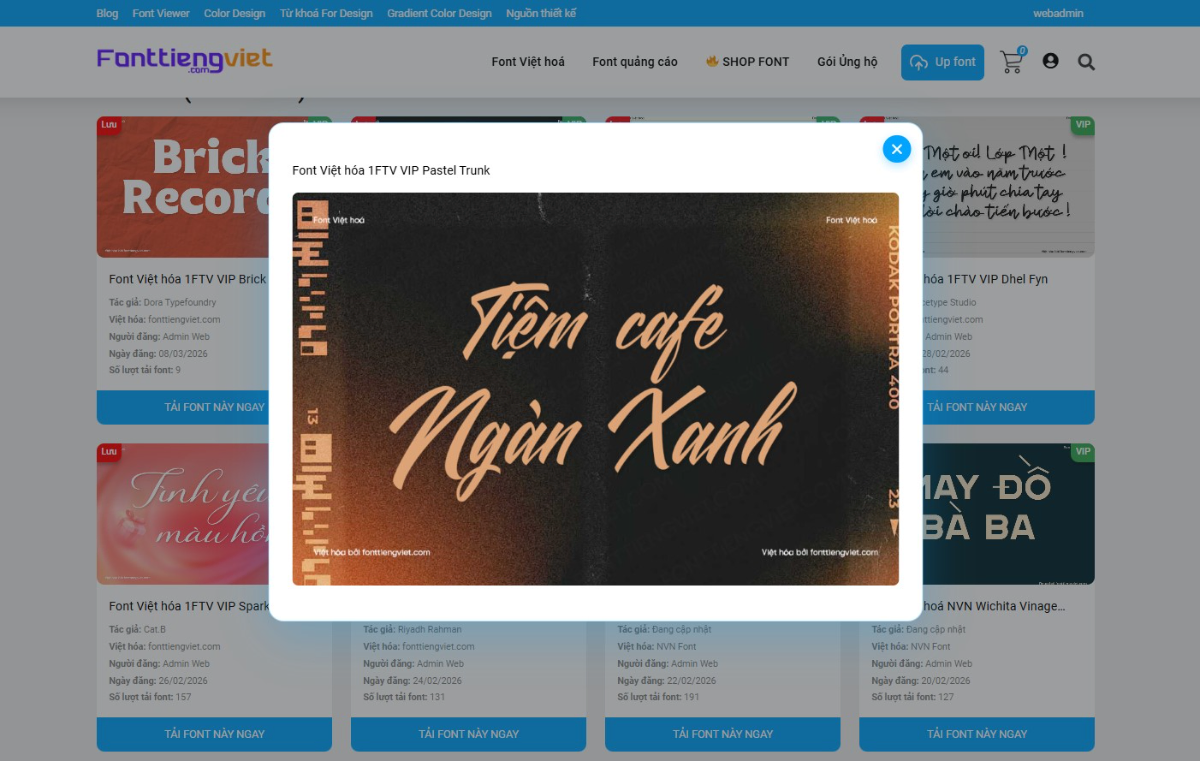 Fonttiengviet.com screenshot