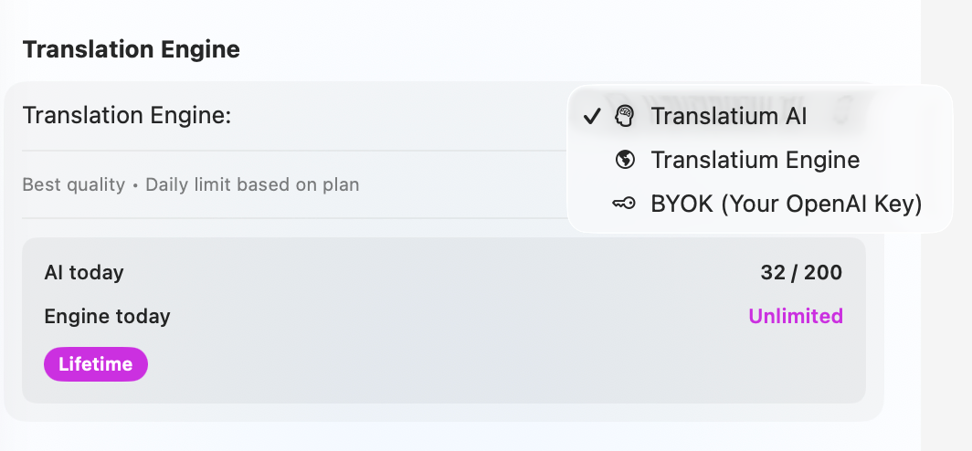 Translatium screenshot