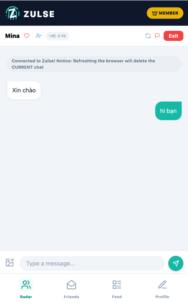 Zulse screenshot