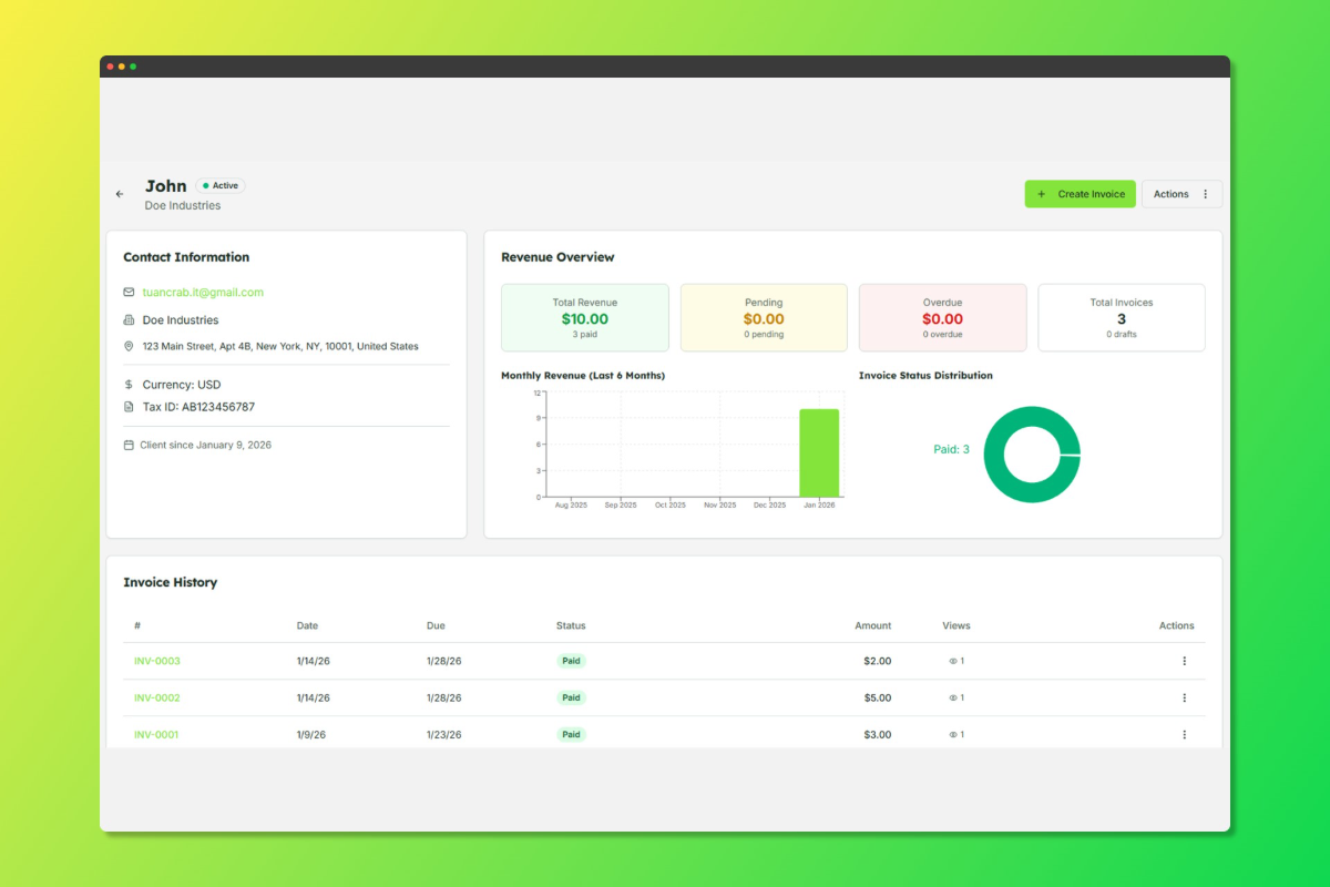 TeraInvoice screenshot