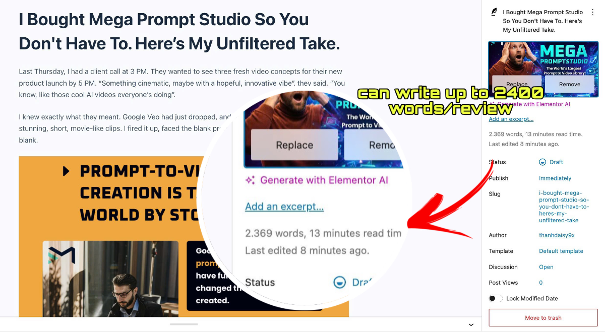 WriteRV AI screenshot
