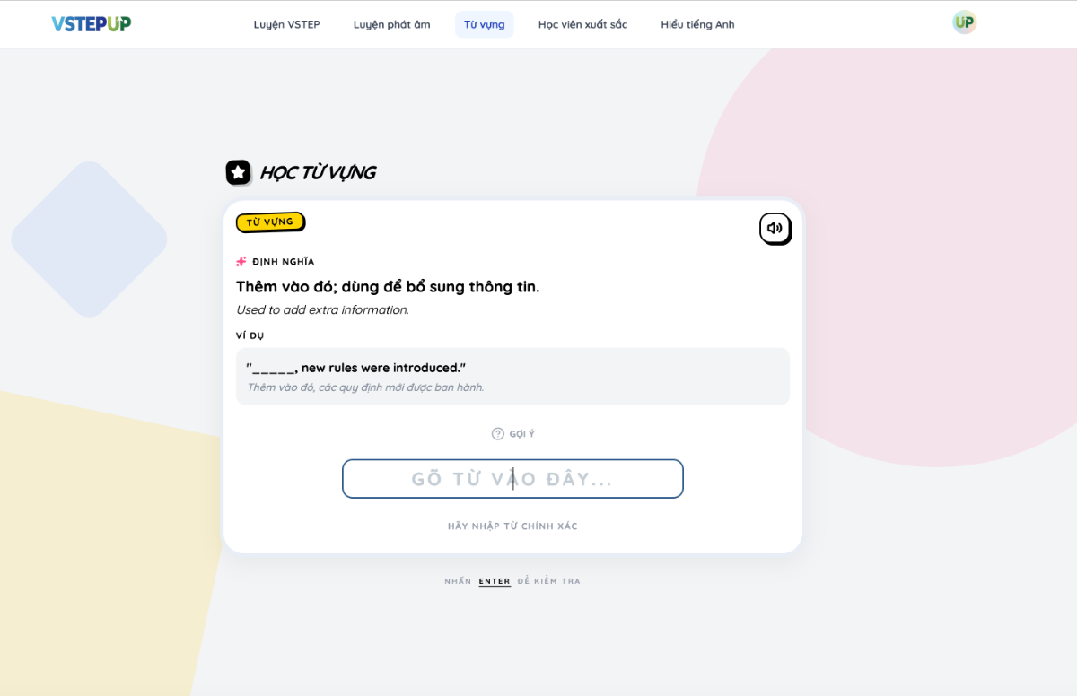 VSTEPUP luyện VSTEP 4 kỹ năng screenshot