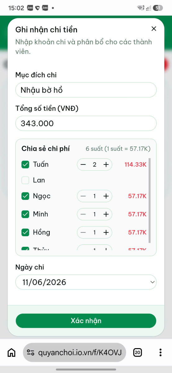 Quỹ Ăn Chơi screenshot