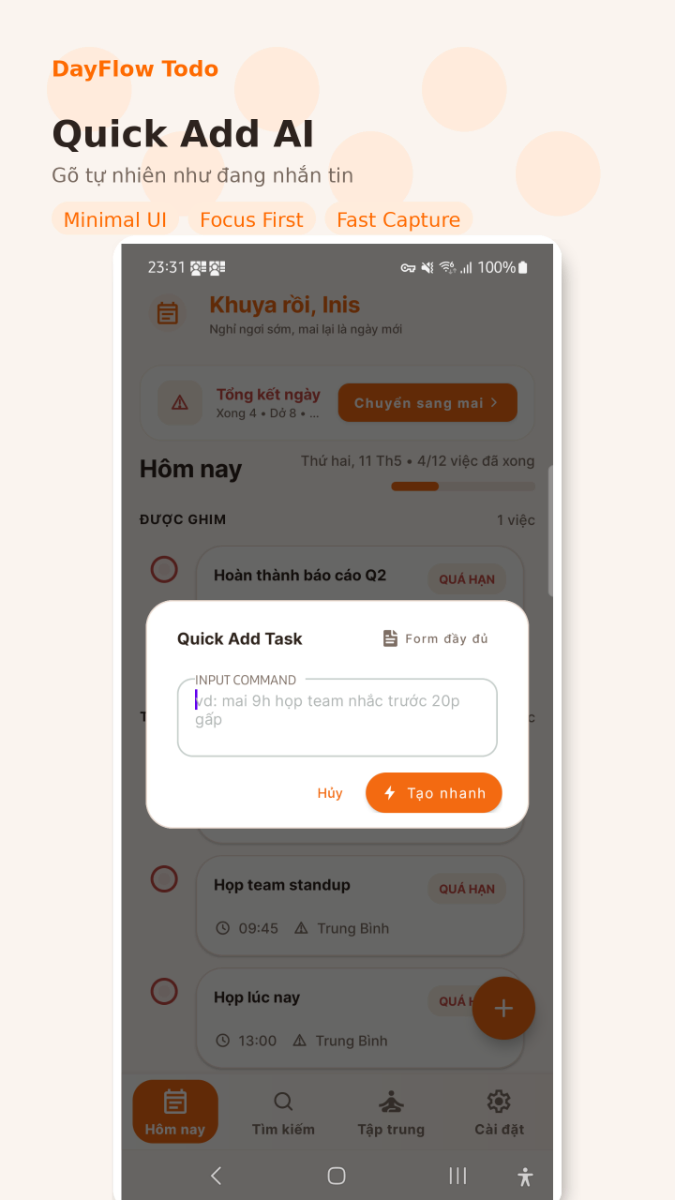 DayFlow Todo screenshot