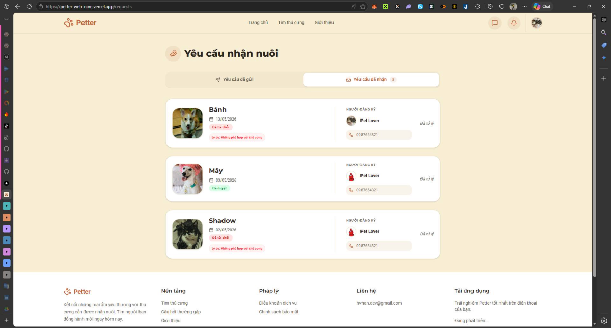 Petter screenshot