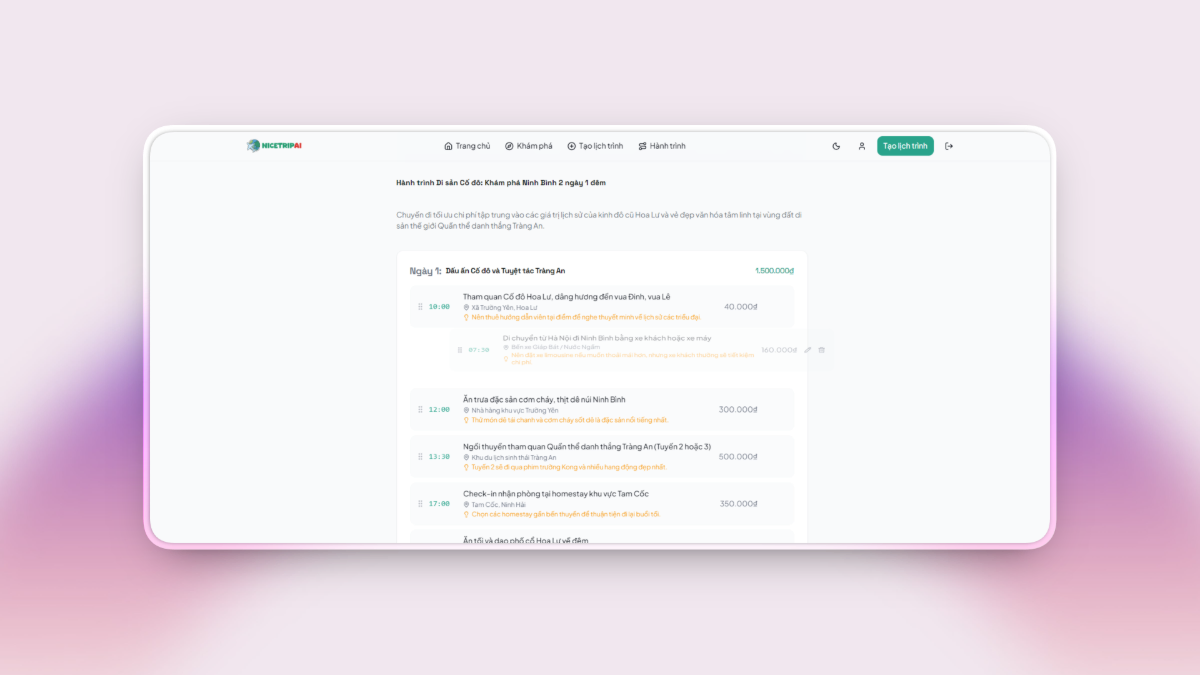 NiceTripAI screenshot