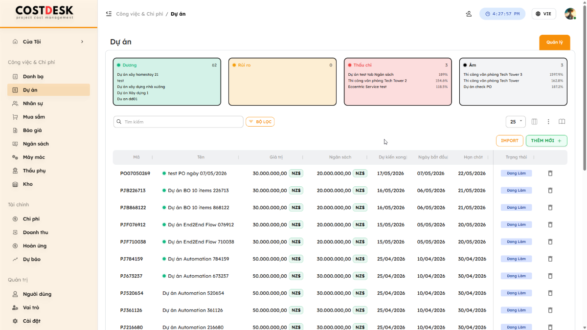CostDesk screenshot
