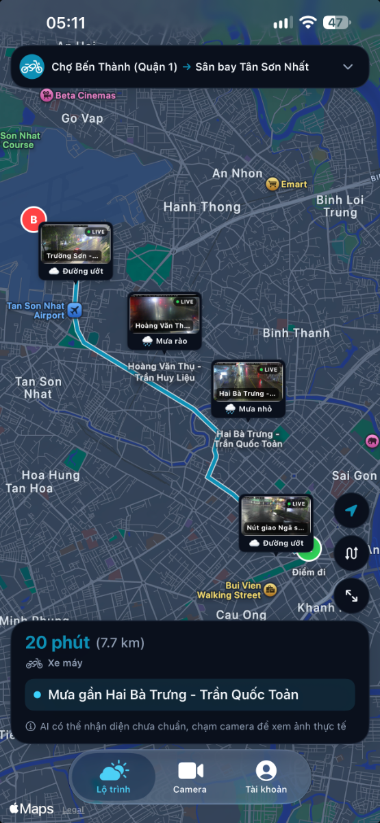SaiGon Weather Map App screenshot