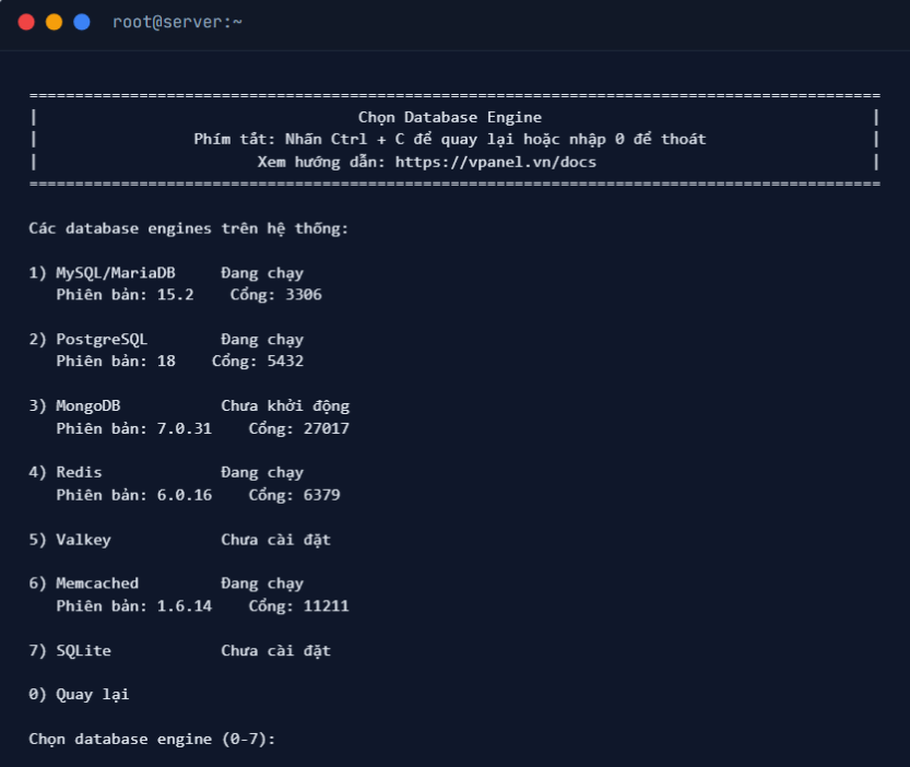 vPanel - Script quản trị máy chủ VPS screenshot