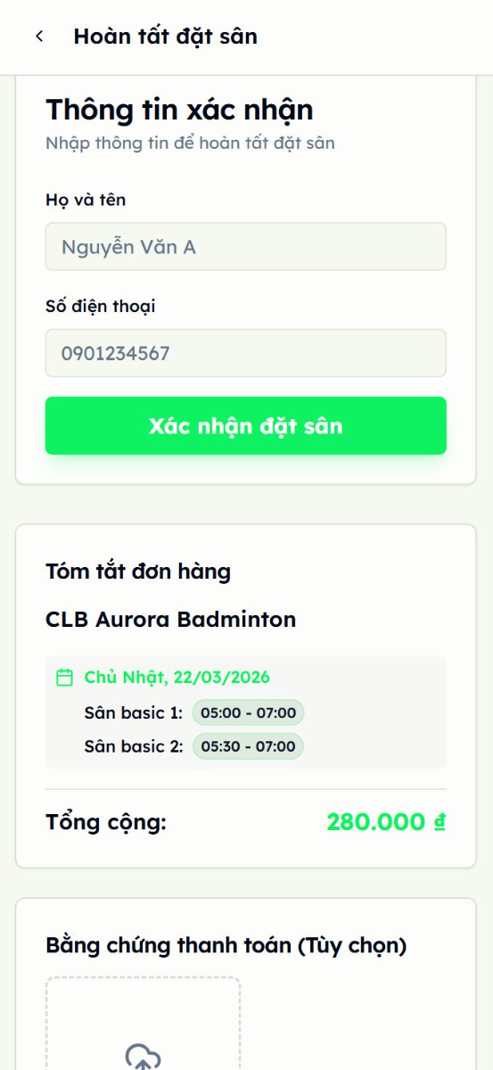 Sport Booking screenshot