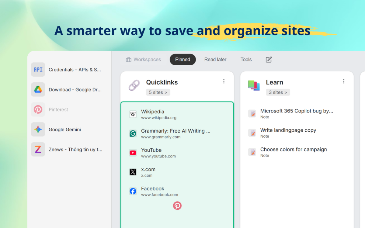 Snaptab screenshot
