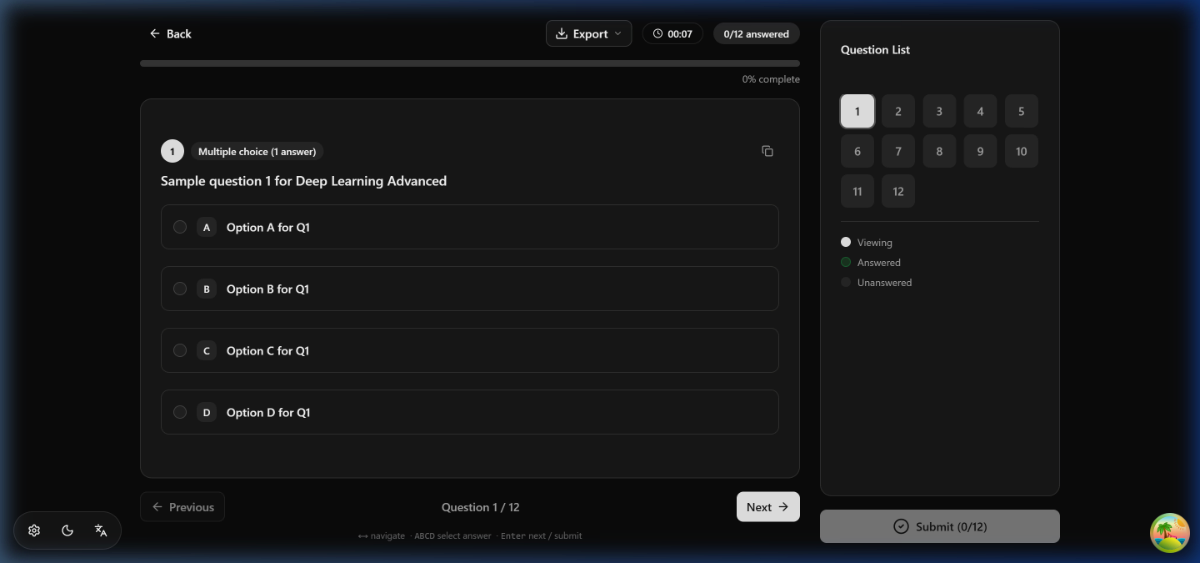 Quiz Generator screenshot